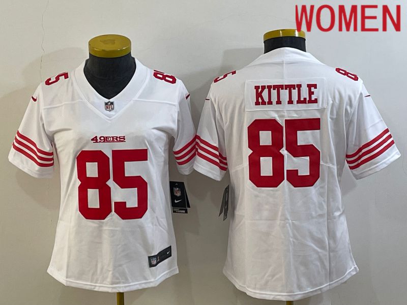 Women San Francisco 49ers #85 Kittle White New 2022 Nike Limited Vapor Untouchable NFL Jersey